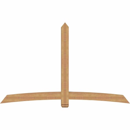 Ekena Millwork Bellingham Timber Gable Bracket, Western Red Cedar, 96"W x 60"H x 5 1/2"D x 5 1/2"F, 15/12 Pitch GBW096X60X0606BEL00SWR